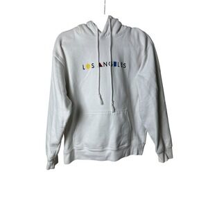 Brandy Melville John Gait White‎ Los Angeles Graphic Hoodie Sweatshirt